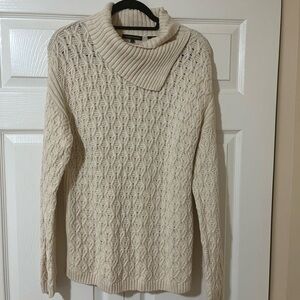 JEANNE PIERRE Cream Cowl Neck Sweater